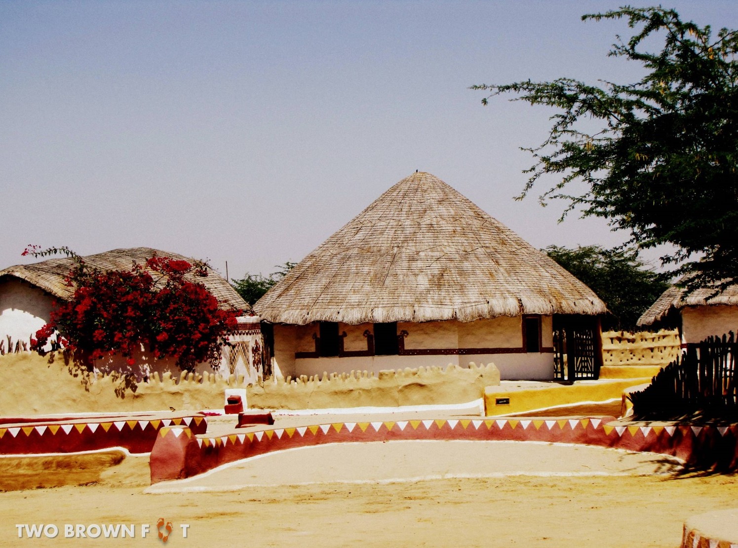 The thatched roof houses offers a much needed respite from the scorching rays of the sun.